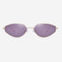 Narrow Geometric Rim Metal Sunglasses 7096